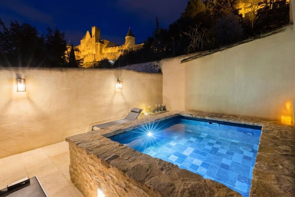 Longue Vie A La Reine - Piscine - Chateau Carcassonne Exteriér fotografie